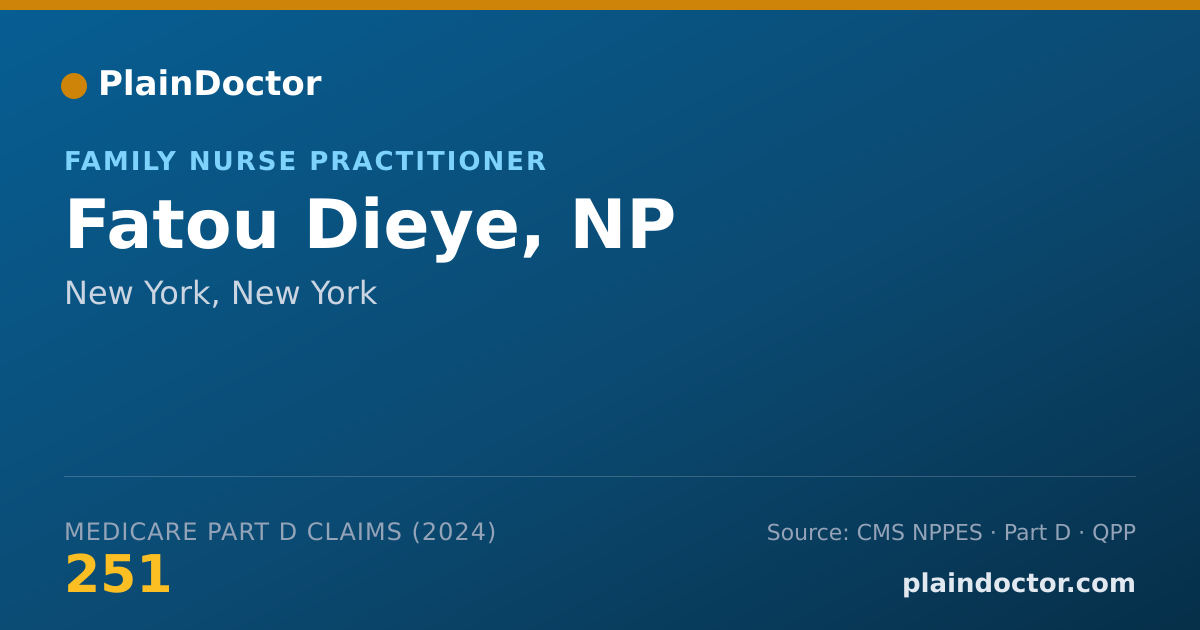 Shareable card for Fatou Dieye, NP - Family Nurse Practitioner, New York, NY