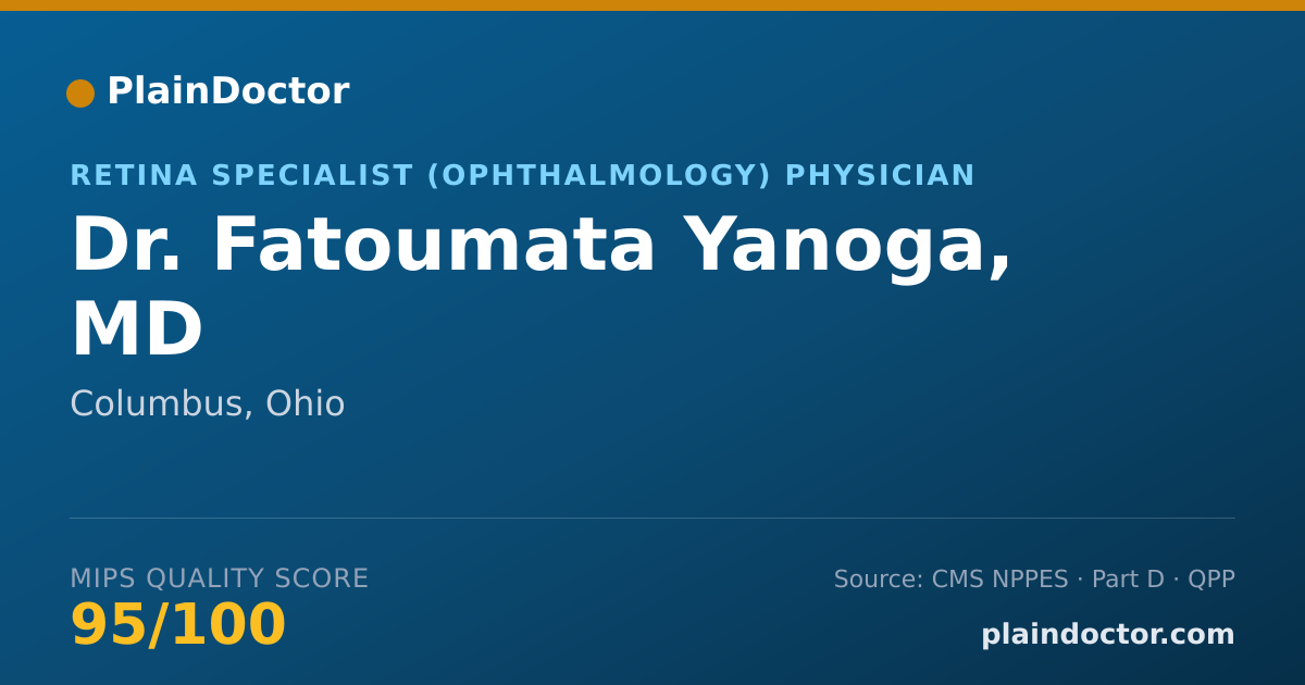 Shareable card for Fatoumata Yanoga, MD - Retina Specialist (Ophthalmology) Physician, Columbus, OH