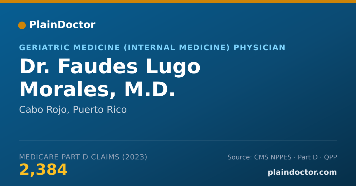 Shareable card for Faudes Lugo Morales, M.D. - Geriatric Medicine (Internal Medicine) Physician, Cabo Rojo, PR