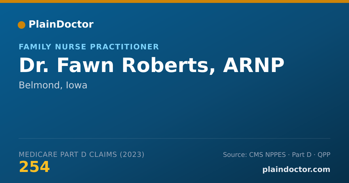 Shareable card for Fawn Roberts, ARNP - Family Nurse Practitioner, Belmond, IA