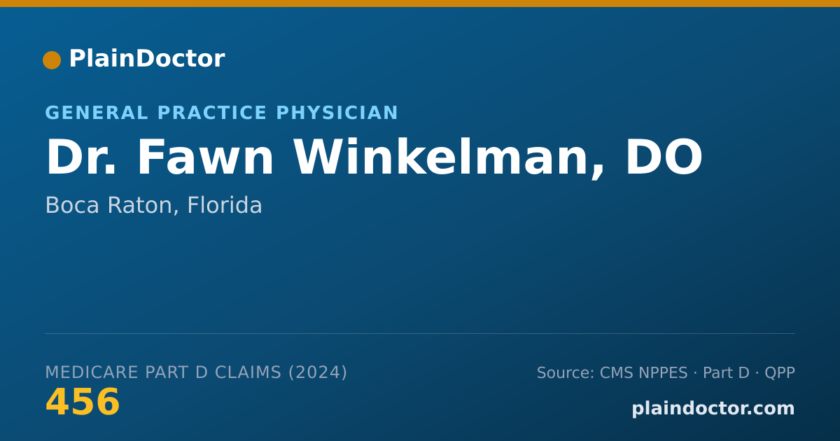 Shareable card for Fawn Winkelman, DO - General Practice Physician, Boca Raton, FL
