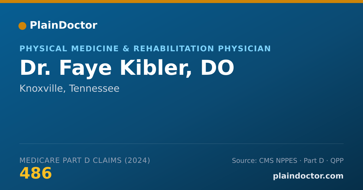 Shareable card for Faye Kibler, DO - Pain Medicine (Physical Medicine & Rehabilitation) Physician, Knoxville, TN