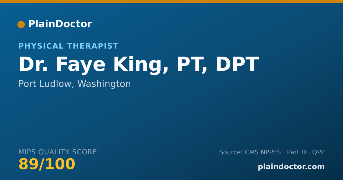 Shareable card for Faye King, PT, DPT - Physical Therapist, Port Ludlow, WA