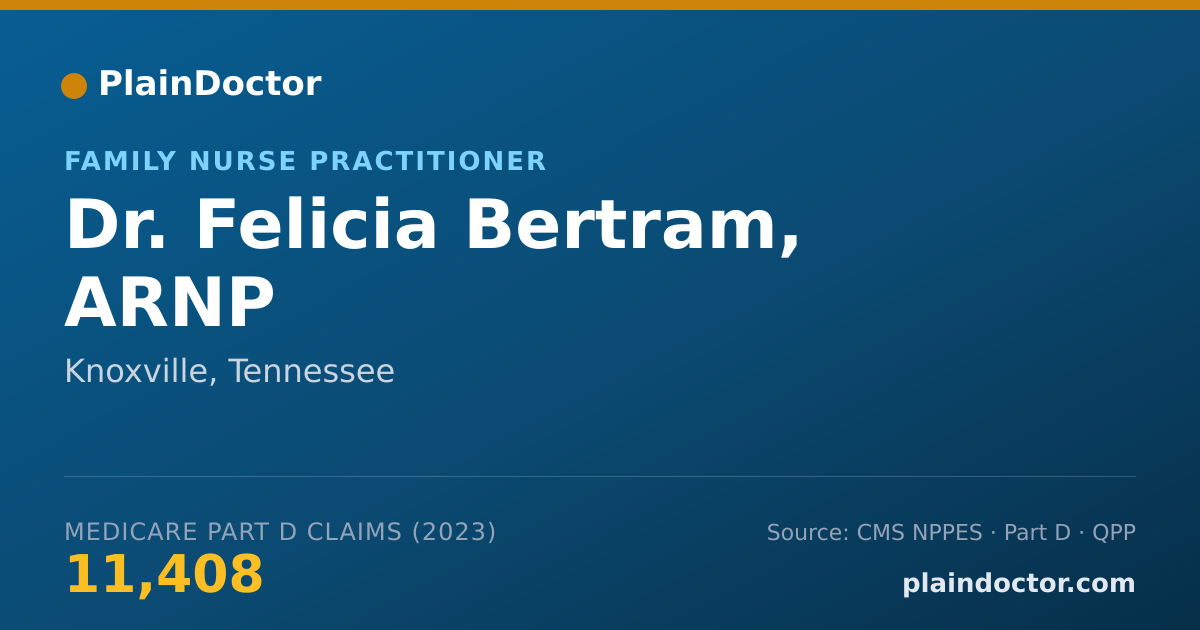 Shareable card for Felicia Bertram, ARNP - Family Nurse Practitioner, Knoxville, TN