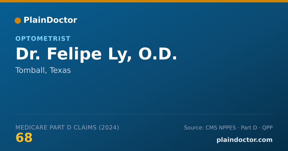Shareable card for Felipe Ly, O.D. - Optometrist, Tomball, TX