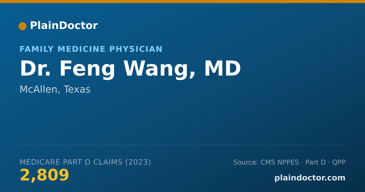 Shareable card for Feng Wang, MD - Family Medicine Physician, McAllen, TX
