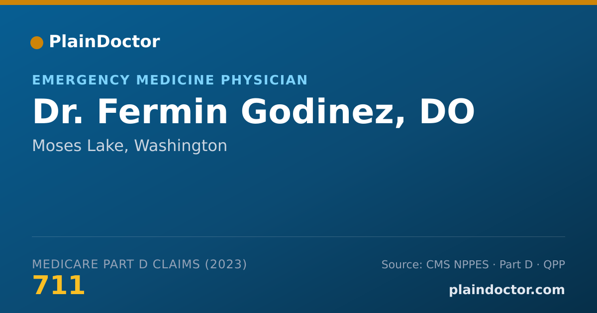 Shareable card for Fermin Godinez, DO - Emergency Medicine Physician, Moses Lake, WA
