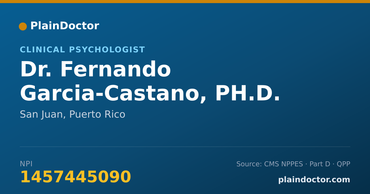 Shareable card for Fernando Garcia-Castano, PH.D. - Clinical Psychologist, San Juan, PR