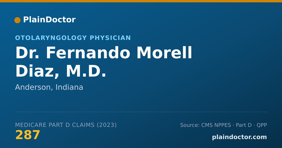 Shareable card for Fernando Morell Diaz, M.D. - Otolaryngology Physician, Anderson, IN