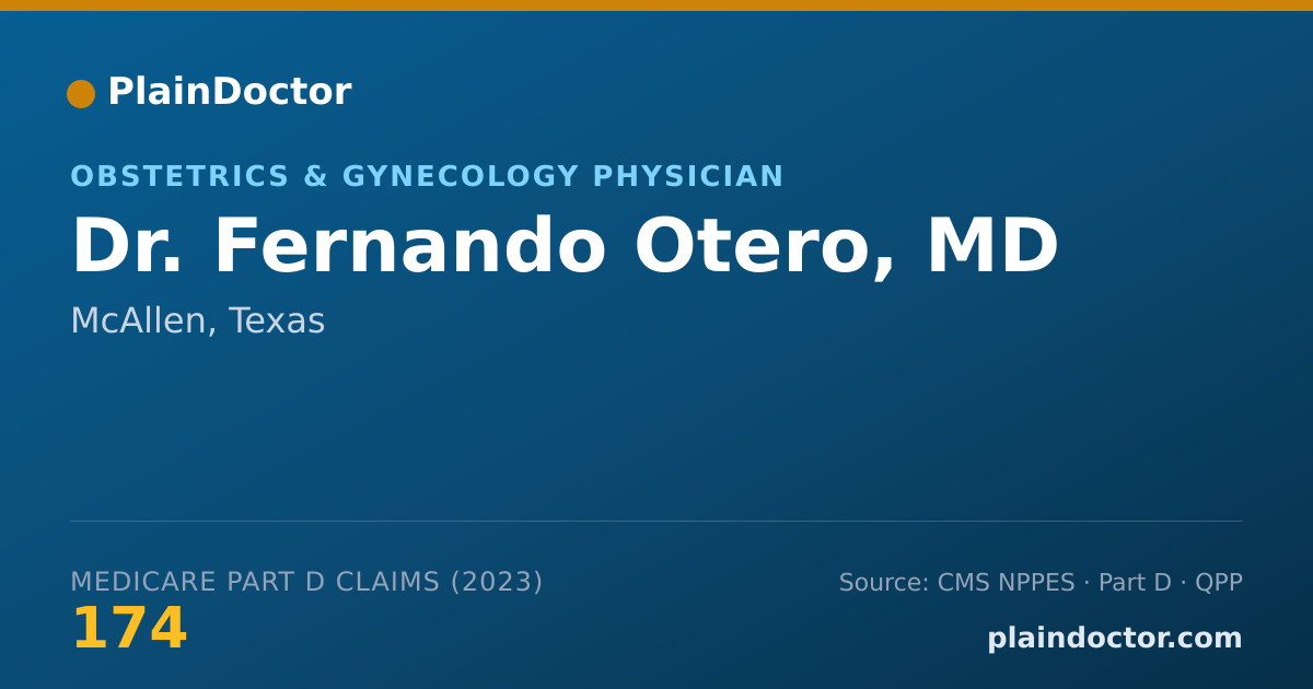 Shareable card for Fernando Otero, MD - Obstetrics & Gynecology Physician, McAllen, TX