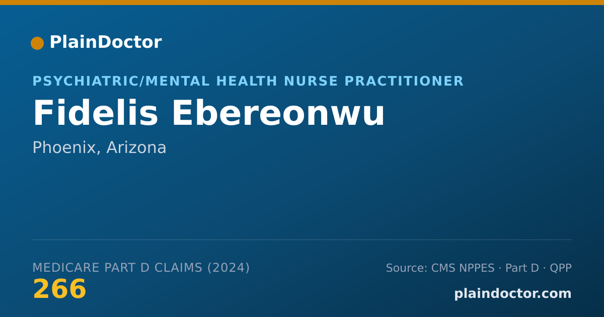 Shareable card for Fidelis Ebereonwu - Psychiatric/Mental Health Nurse Practitioner, Phoenix, AZ