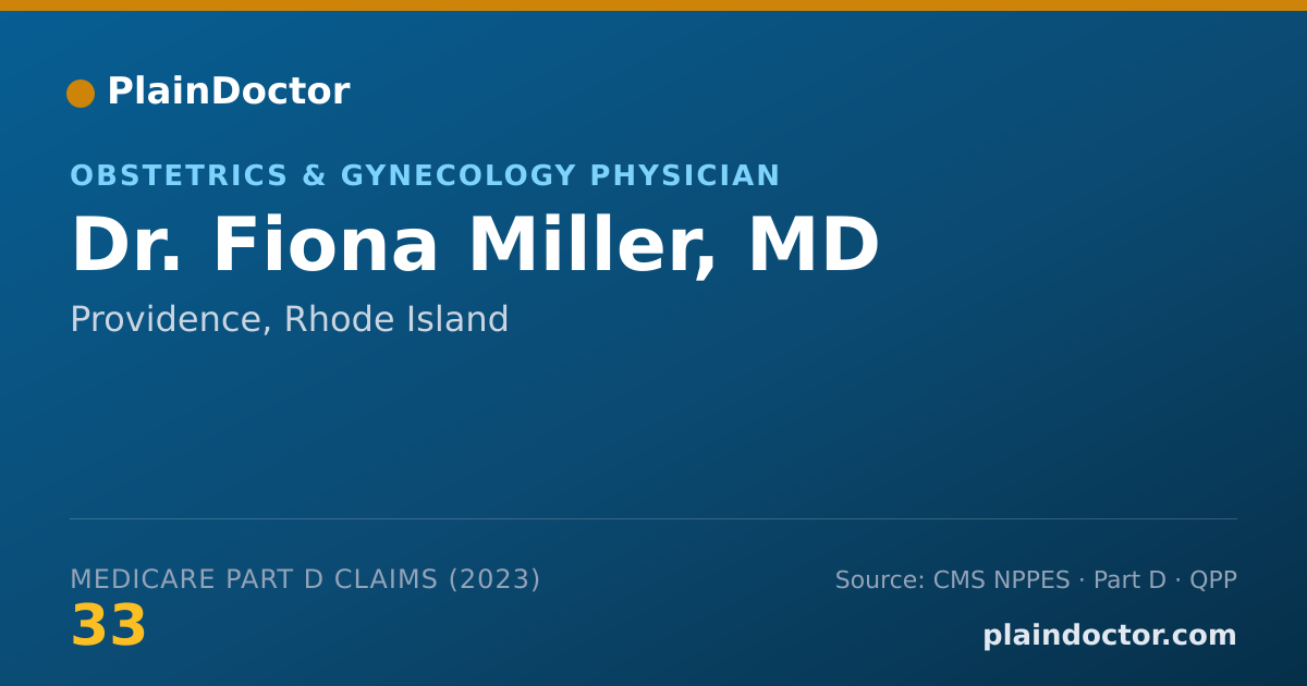 Shareable card for Fiona Miller, MD - Obstetrics & Gynecology Physician, Providence, RI