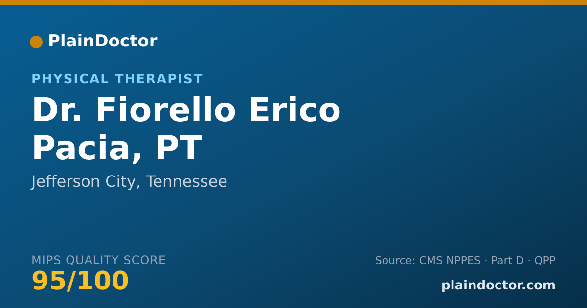 Shareable card for Fiorello Erico Pacia, PT - Physical Therapist, Jefferson City, TN