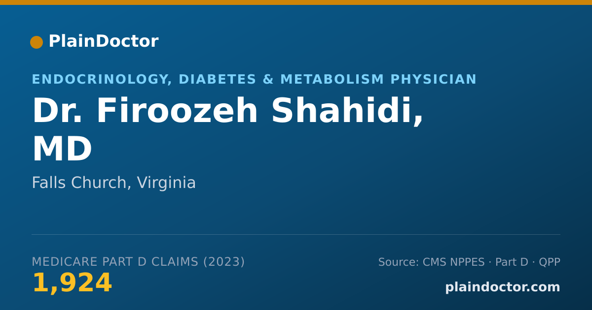 Shareable card for Firoozeh Shahidi, MD - Endocrinology, Diabetes & Metabolism Physician, Falls Church, VA