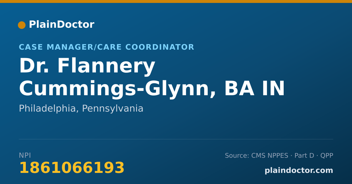 Shareable card for Flannery Cummings-Glynn, BA IN SOCIAL WORK - Case Manager/Care Coordinator, Philadelphia, PA