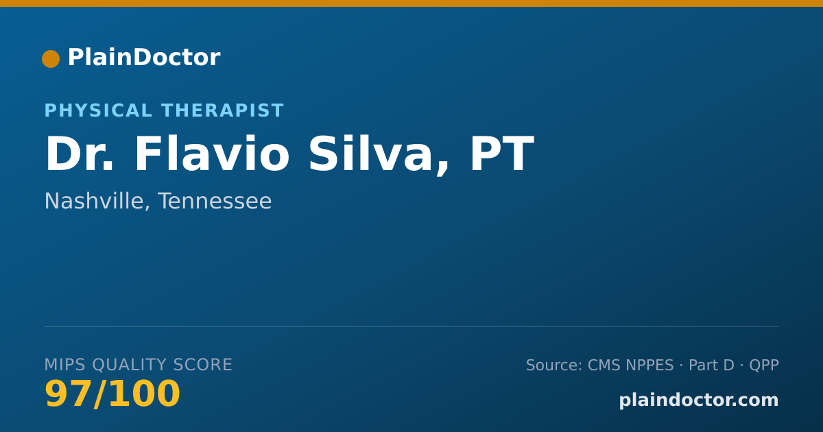 Shareable card for Flavio Silva, PT - Physical Therapist, Nashville, TN