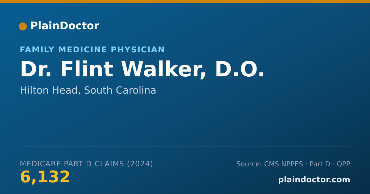 Shareable card for Flint Walker, D.O. - Student in an Organized Health Care Education/Training Program, Hilton Head, SC