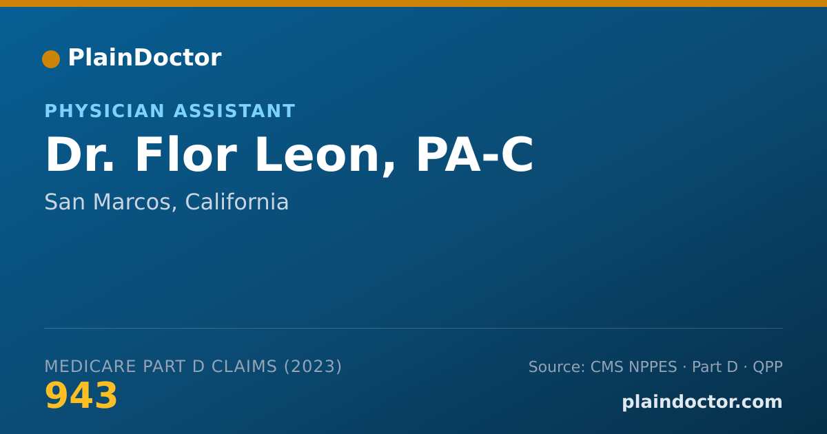 Shareable card for Flor Leon, PA-C - Physician Assistant, San Marcos, CA