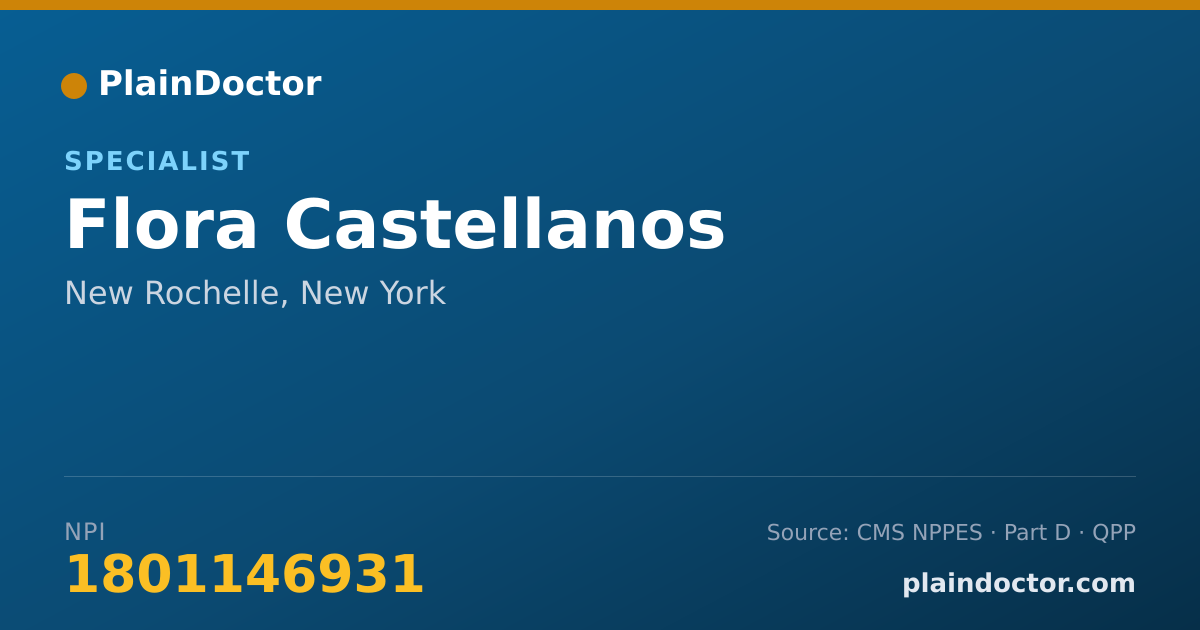 Shareable card for Flora Castellanos - Specialist, New Rochelle, NY