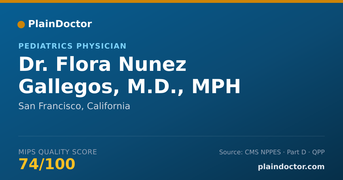 Shareable card for Flora Nunez Gallegos, M.D., MPH - Pediatrics Physician, San Francisco, CA