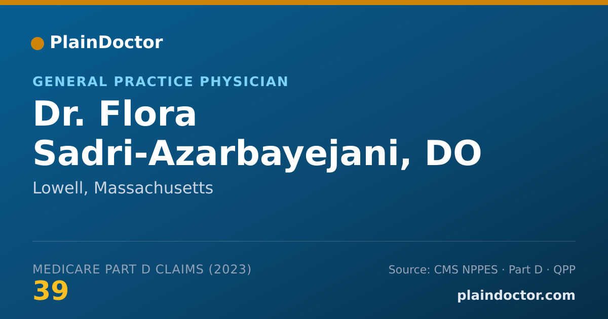 Shareable card for Flora Sadri-Azarbayejani, DO - General Practice Physician, Lowell, MA