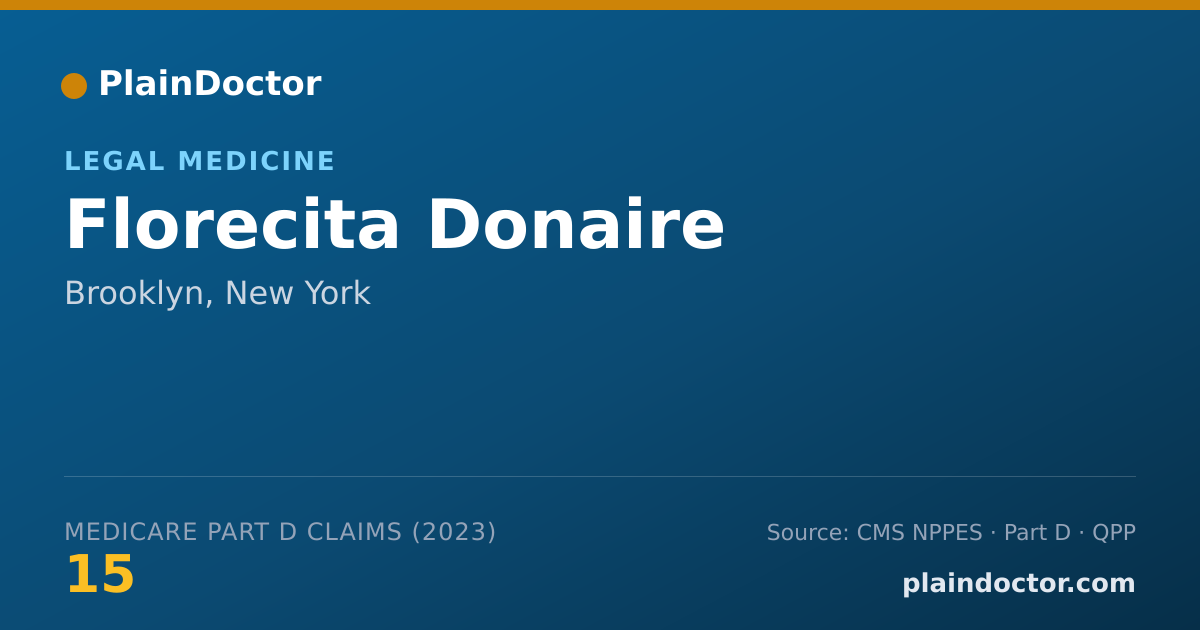 Shareable card for Florecita Donaire - Legal Medicine, Brooklyn, NY