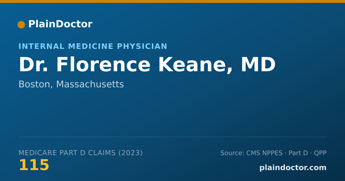 Shareable card for Florence Keane, MD - Internal Medicine Physician, Boston, MA