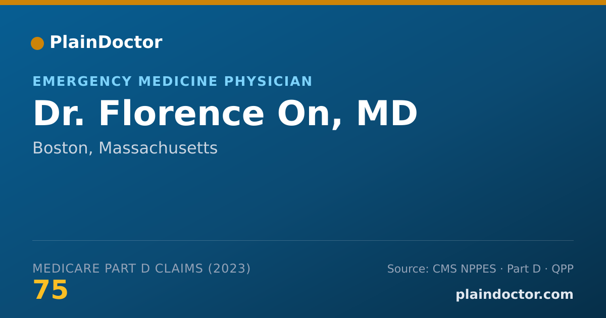 Shareable card for Florence On, MD - Emergency Medicine Physician, Boston, MA