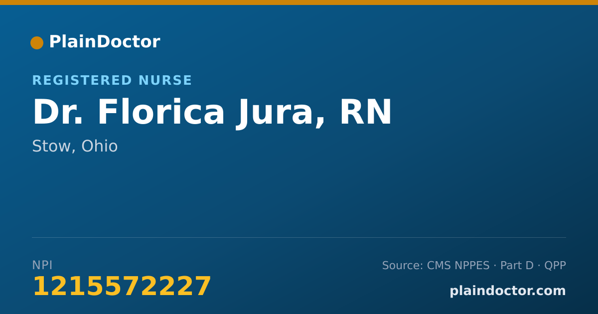 Shareable card for Florica Jura, RN - Registered Nurse, Stow, OH