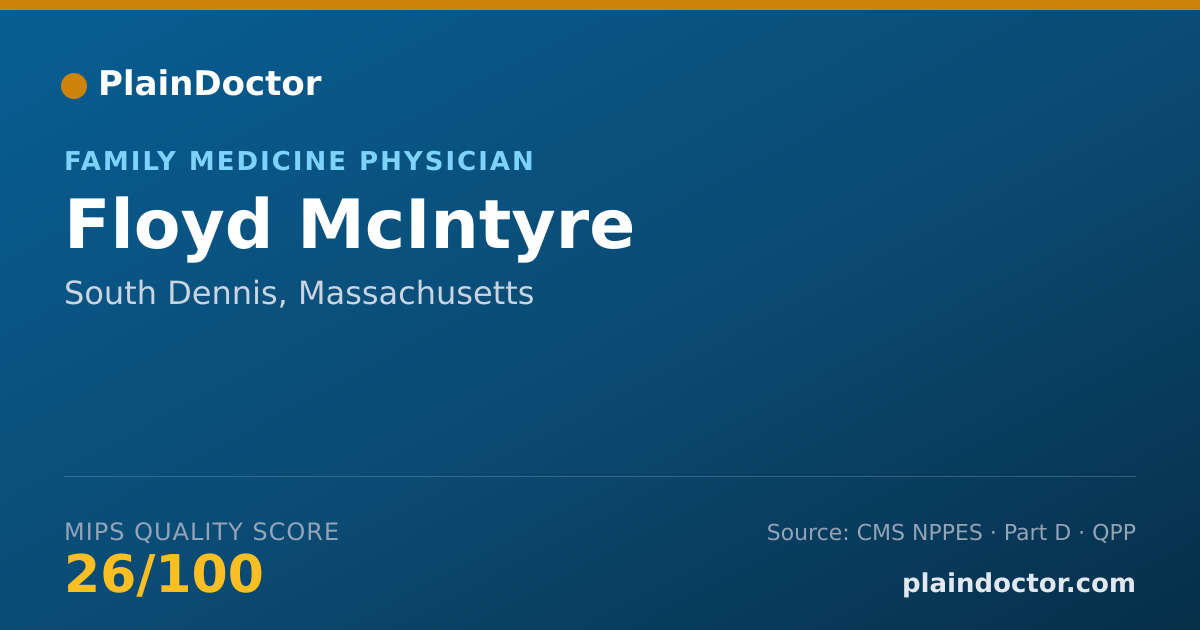 Shareable card for Floyd McIntyre - Family Medicine Physician, South Dennis, MA