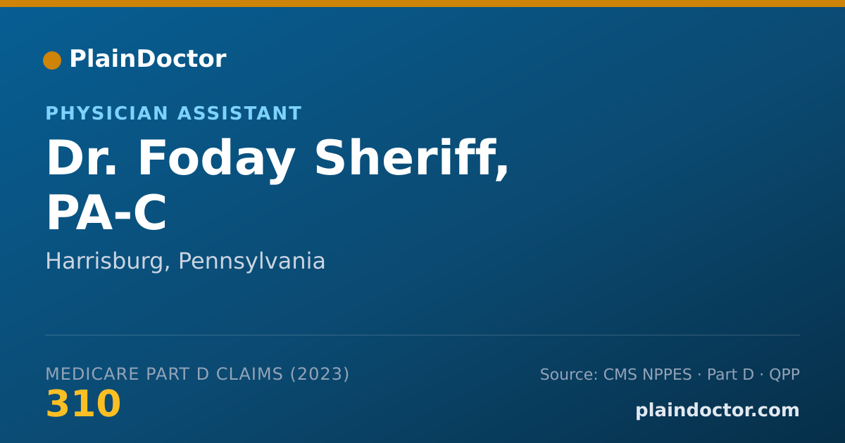 Shareable card for Foday Sheriff, PA-C - Physician Assistant, Harrisburg, PA