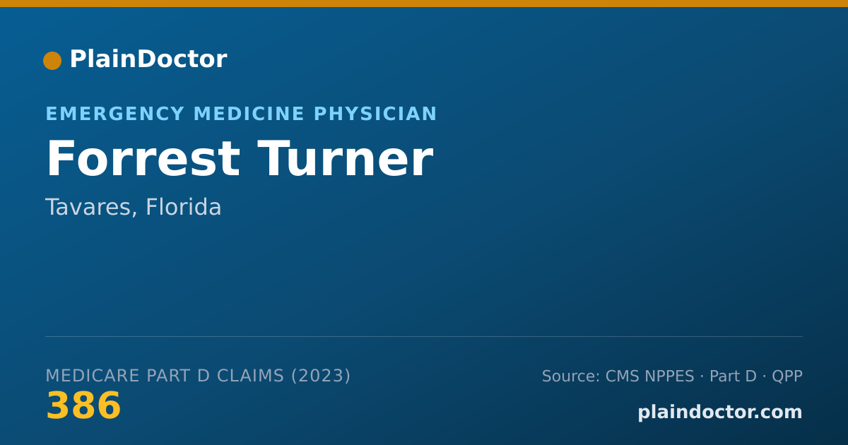 Shareable card for Forrest Turner - Emergency Medicine Physician, Tavares, FL