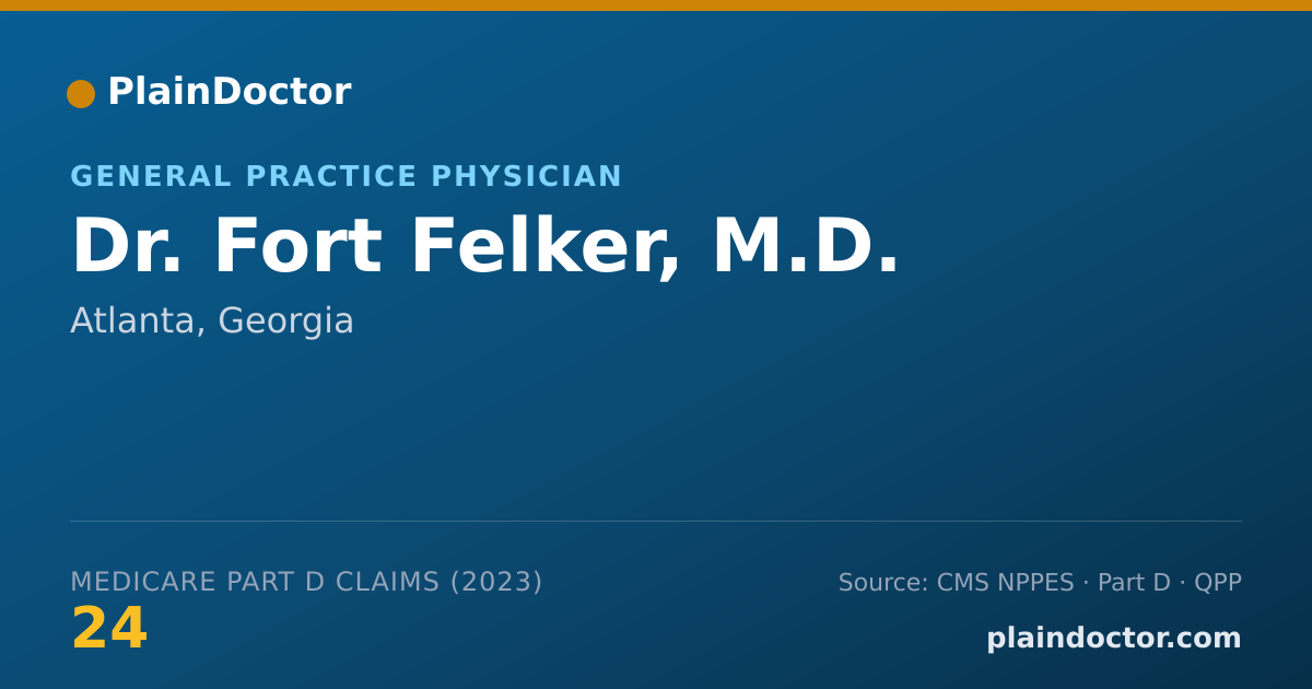 Shareable card for Fort Felker, M.D. - General Practice Physician, Atlanta, GA