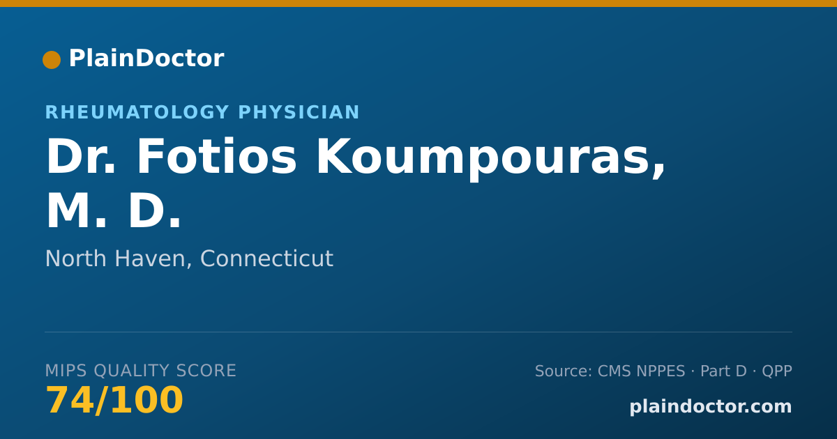 Shareable card for Fotios Koumpouras, M. D. - Rheumatology Physician, North Haven, CT