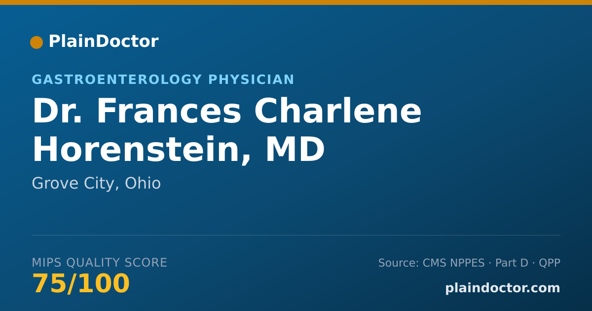 Shareable card for Frances Charlene Horenstein, MD - Gastroenterology Physician, Grove City, OH