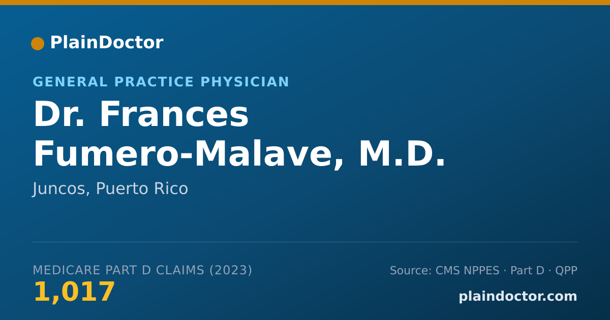 Shareable card for Frances Fumero-Malave, M.D. - General Practice Physician, Juncos, PR