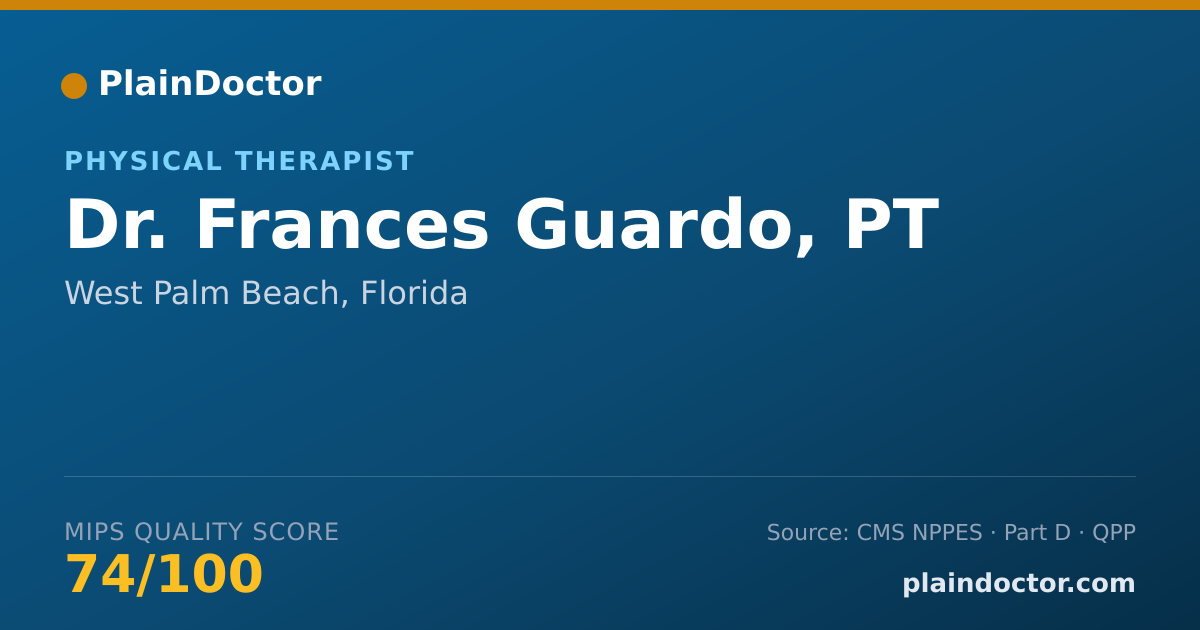 Shareable card for Frances Guardo, PT - Physical Therapist, West Palm Beach, FL