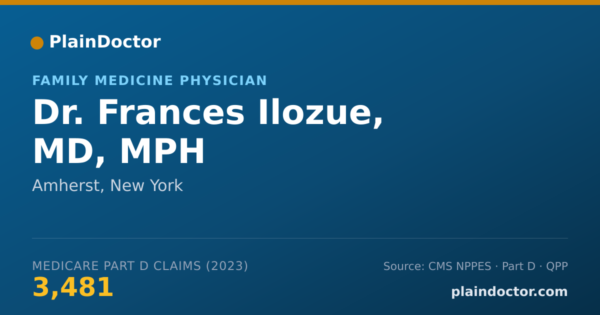 Shareable card for Frances Ilozue, MD, MPH - Family Medicine Physician, Amherst, NY