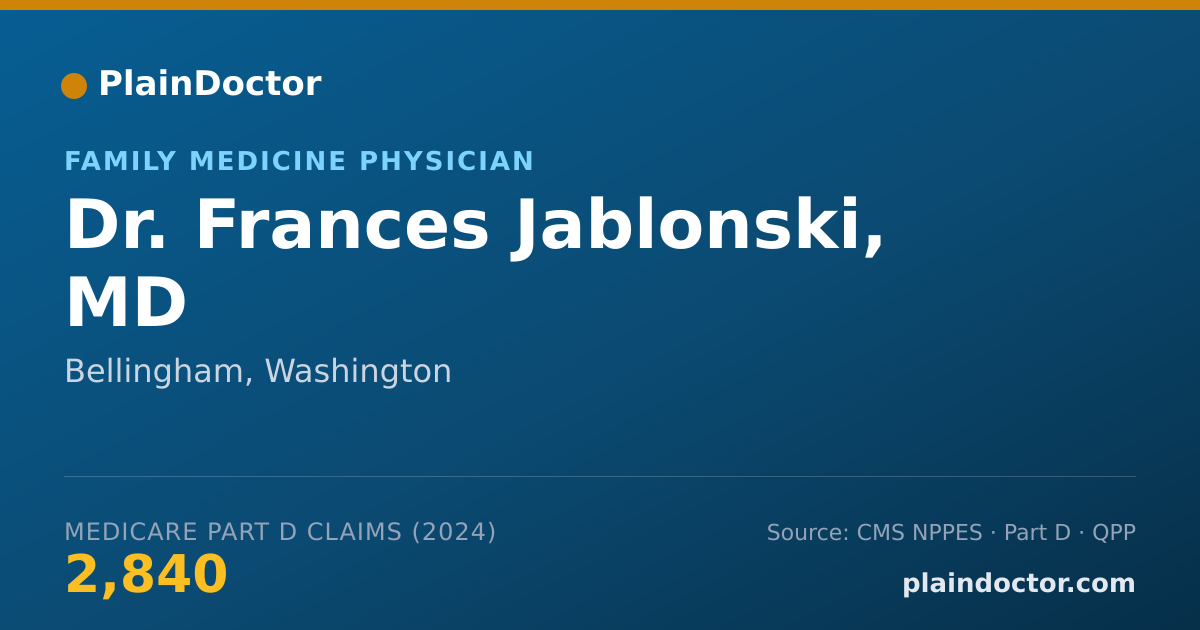Shareable card for Frances Jablonski, MD - Family Medicine Physician, Bellingham, WA