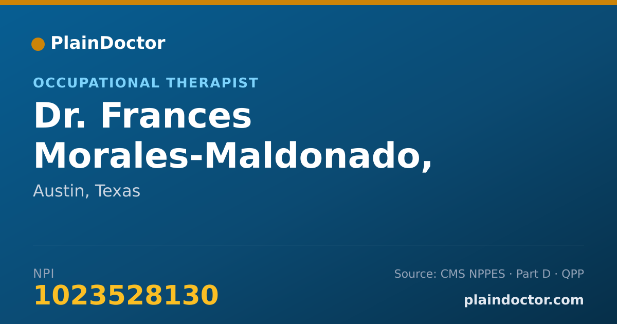 Shareable card for Frances Morales-Maldonado, OTR/L - Occupational Therapist, Austin, TX
