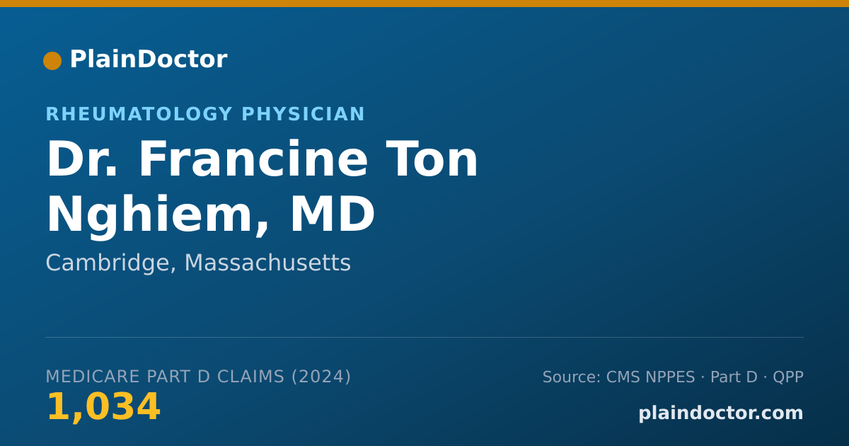 Shareable card for Francine Ton Nghiem, MD - Rheumatology Physician, Cambridge, MA