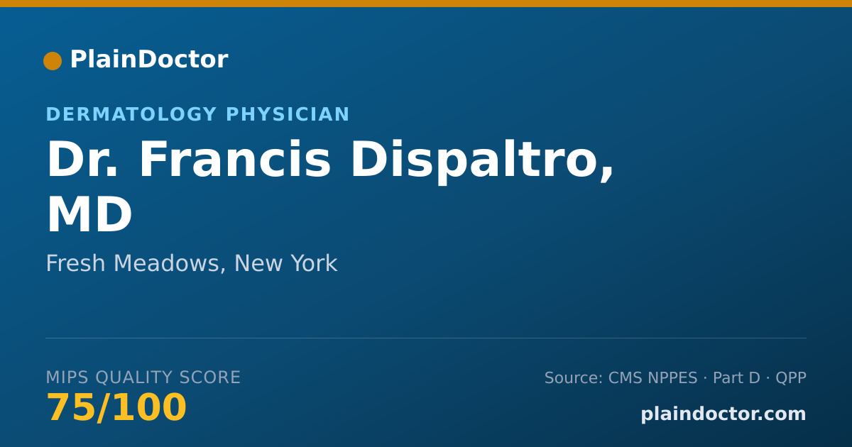 Shareable card for Francis Dispaltro, MD - Dermatology Physician, Fresh Meadows, NY