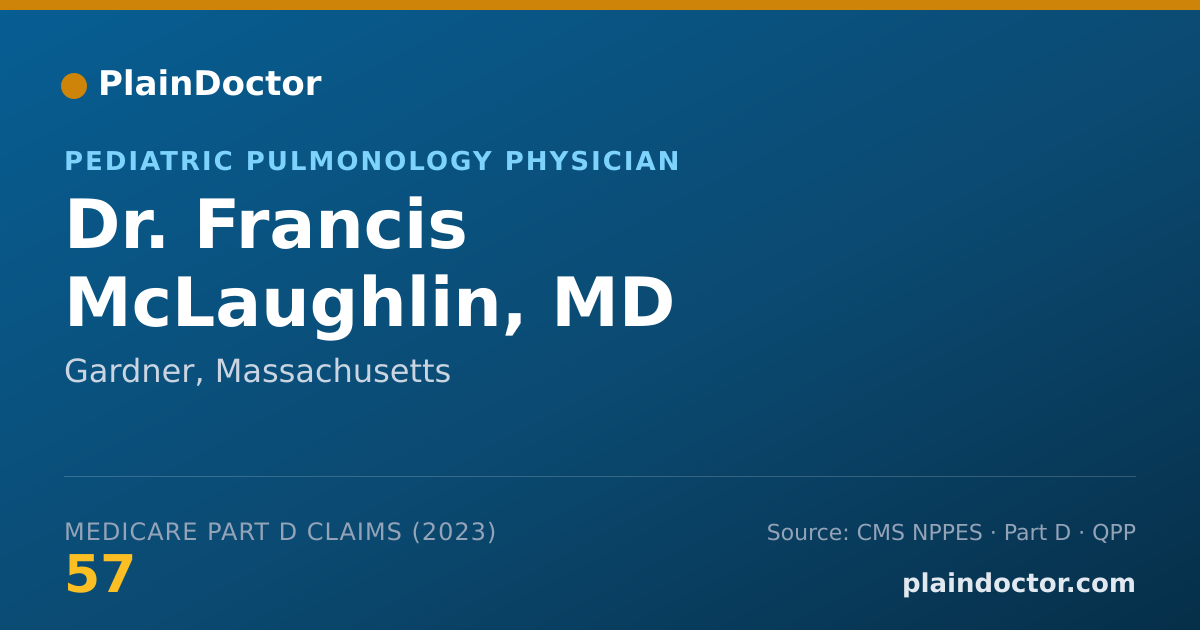 Shareable card for Francis McLaughlin, MD - Pediatric Pulmonology Physician, Gardner, MA