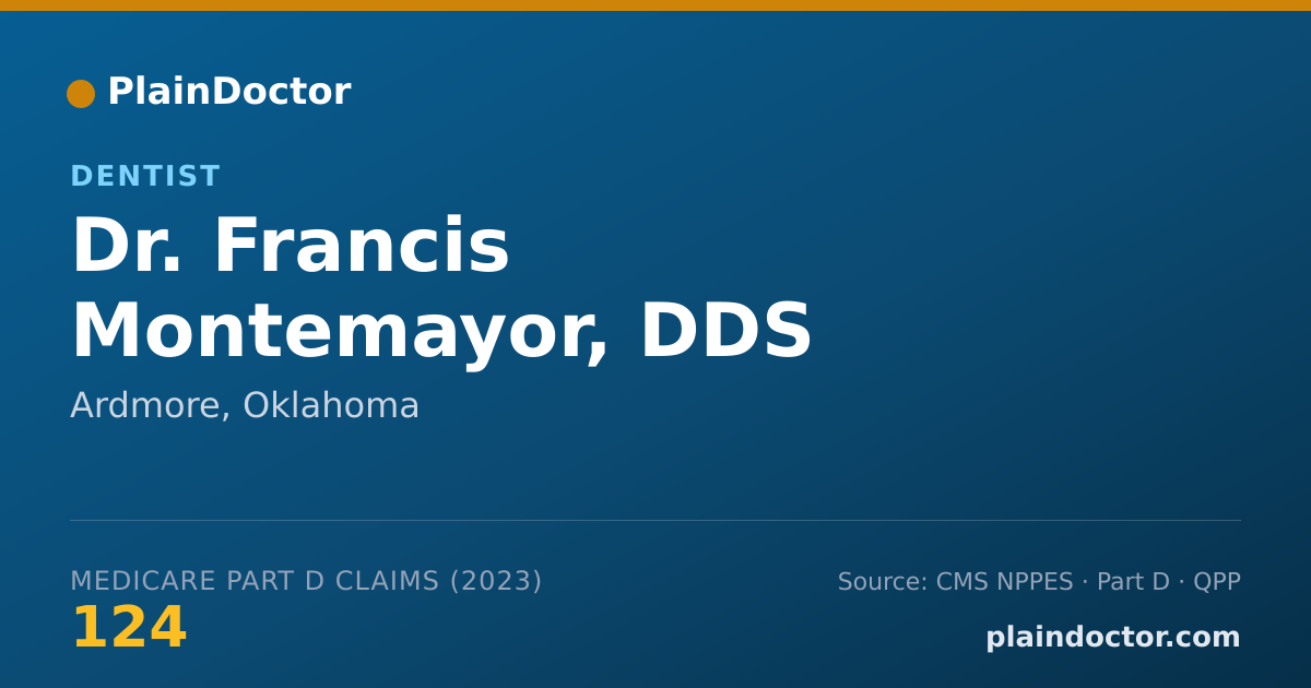 Shareable card for Francis Montemayor, DDS - Dentist, Ardmore, OK