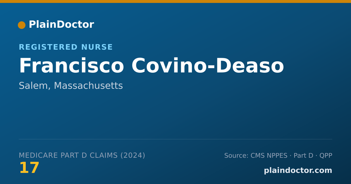 Shareable card for Francisco Covino-Deaso - Registered Nurse, Salem, MA