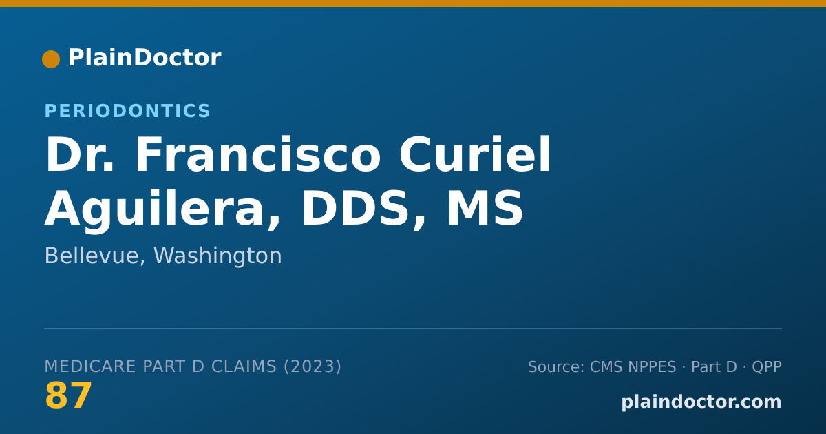Shareable card for Francisco Curiel Aguilera, DDS, MS - Periodontics, Bellevue, WA
