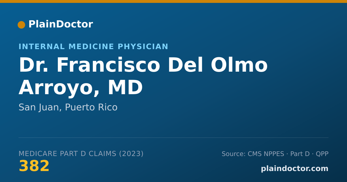 Shareable card for Francisco Del Olmo Arroyo, MD - Internal Medicine Physician, San Juan, PR