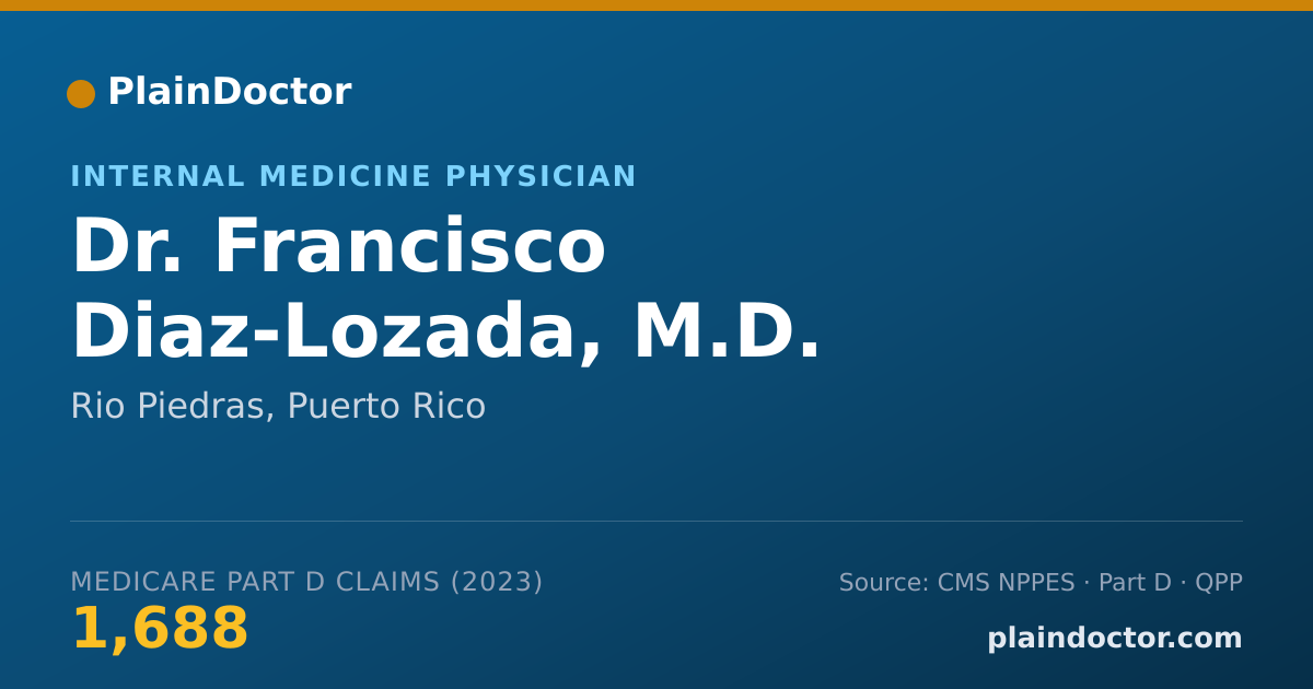 Shareable card for Francisco Diaz-Lozada, M.D. - Internal Medicine Physician, Rio Piedras, PR