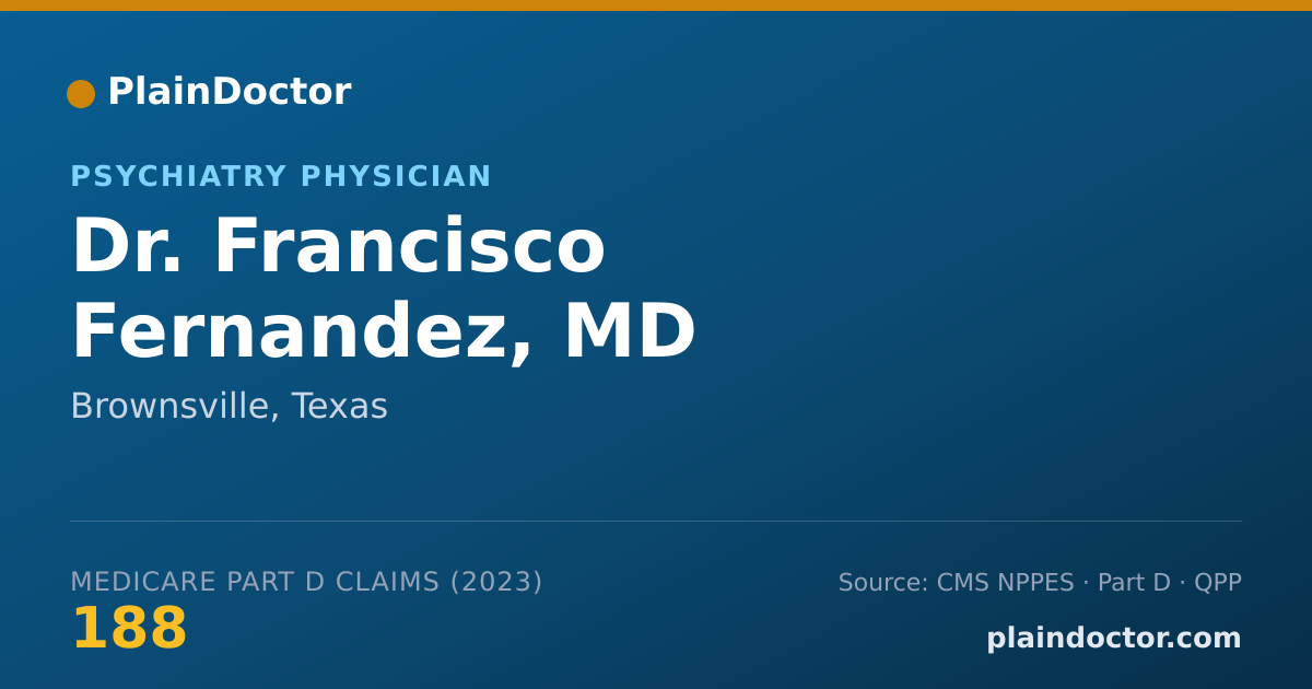 Shareable card for Francisco Fernandez, MD - Psychiatry Physician, Brownsville, TX