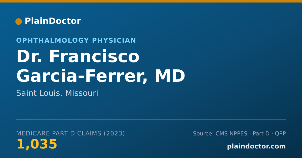 Shareable card for Francisco Garcia-Ferrer, MD - Ophthalmology Physician, Saint Louis, MO